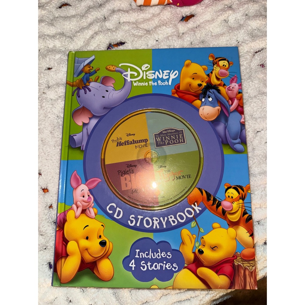 Disney Winnie the Pooh CD Storybook 4 Stories Hardcover Hinkler Books 2005